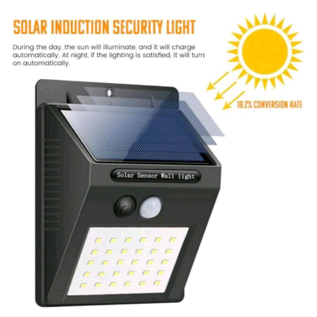 ✅30 LED Lampu solar LED waterproof lampu solar 30 LED solar sensor light outdoor lampu LED