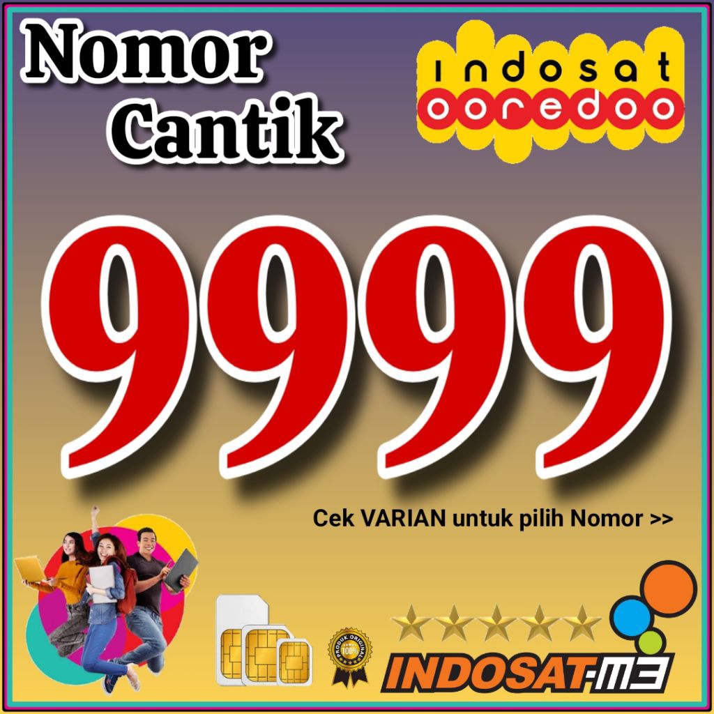 Perdana Indosat 9999 Nomor Cantik im3 9999 kwartet 4G