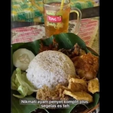 

ayam penyet+es teh