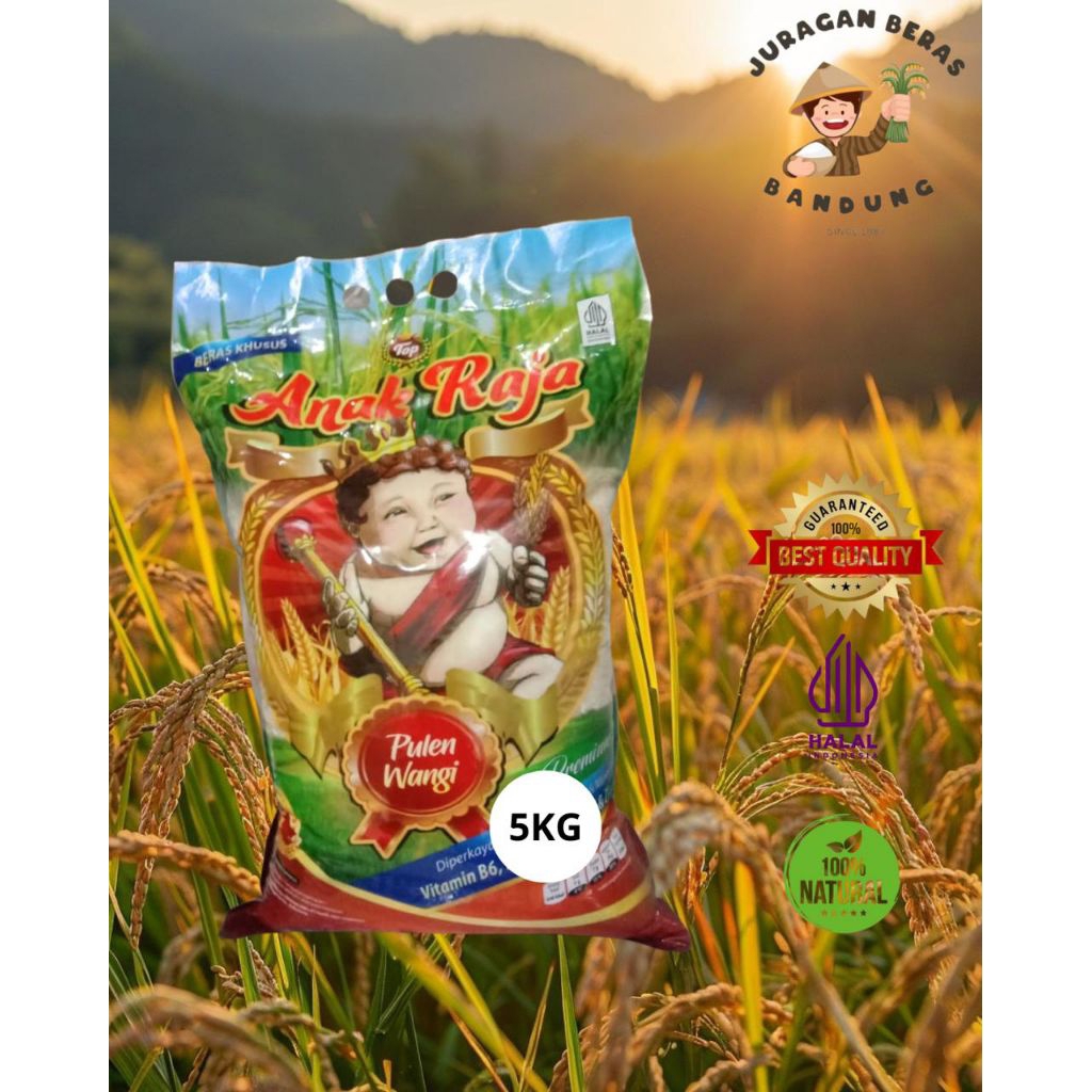 

Beras Anak Raja Pulen Wangi - Anak Raja Organik 5 Kg