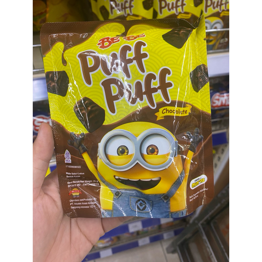 

BeBe Puff-Puff Minions Snack Coklat 25gr