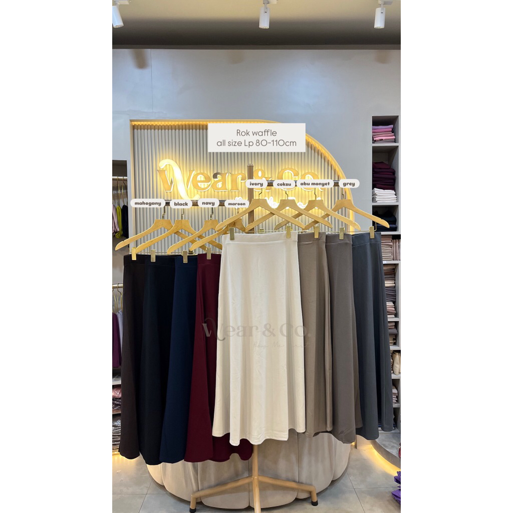 Rok Waffle Wanita