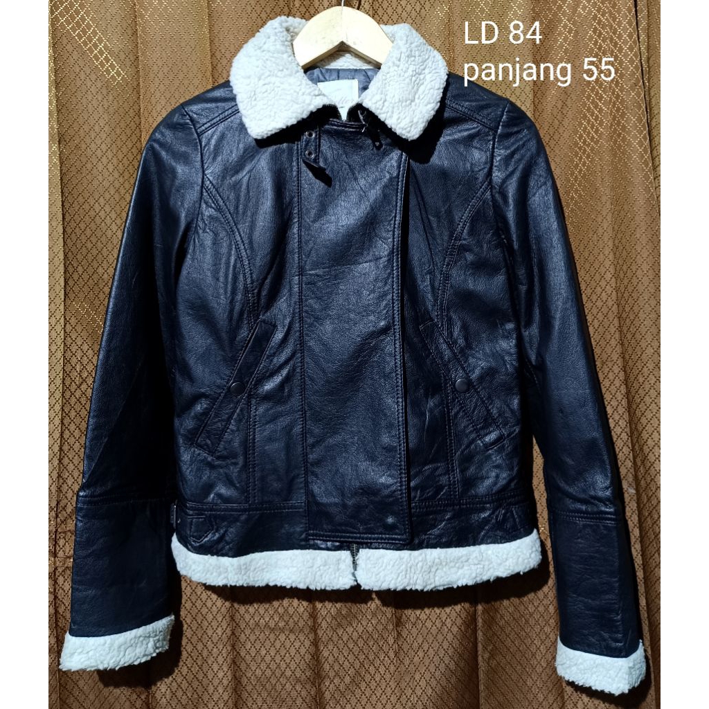 jaket kulit asli hitam jaket kulit hitam wanita jaket kulas jaket kulit bulu sherpa jaket winter kul