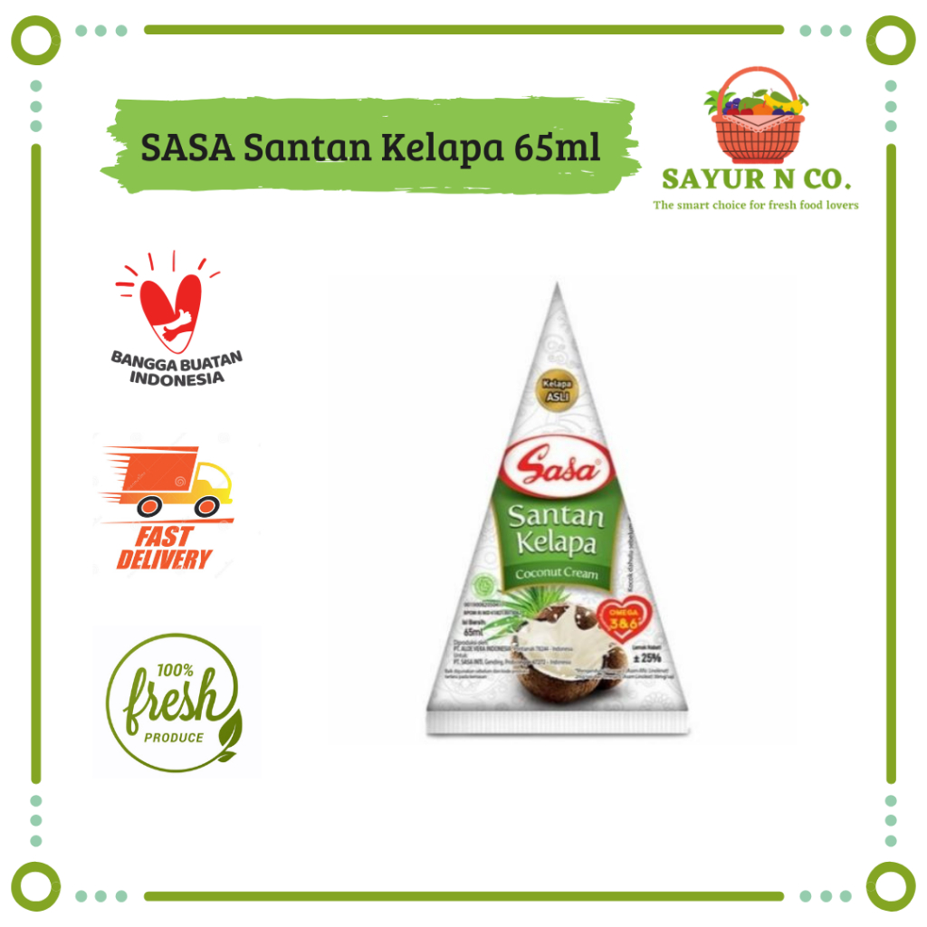 

SASA Santan Kelapa Segitiga 65ml | Sayur N Co Bekasi
