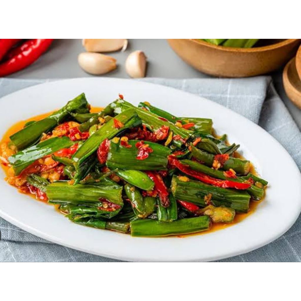 

Sayur daun genjer asli organik berat 1 kg sudah di potong bersih siap di masak