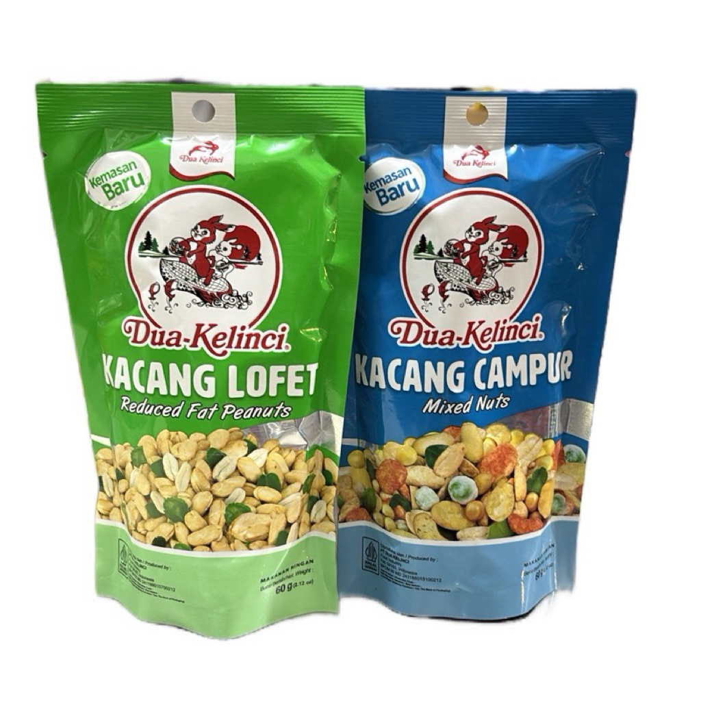 

dua kelinci kacang campur 60 g