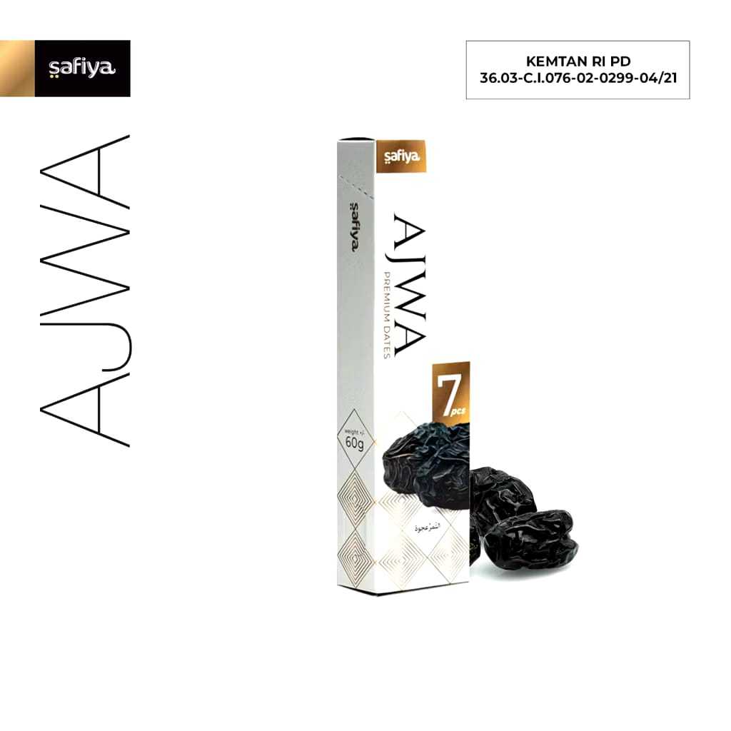 

Safiya Kurma Ajwa 7 Butir Kurma Madinah Nabi Original Premium
