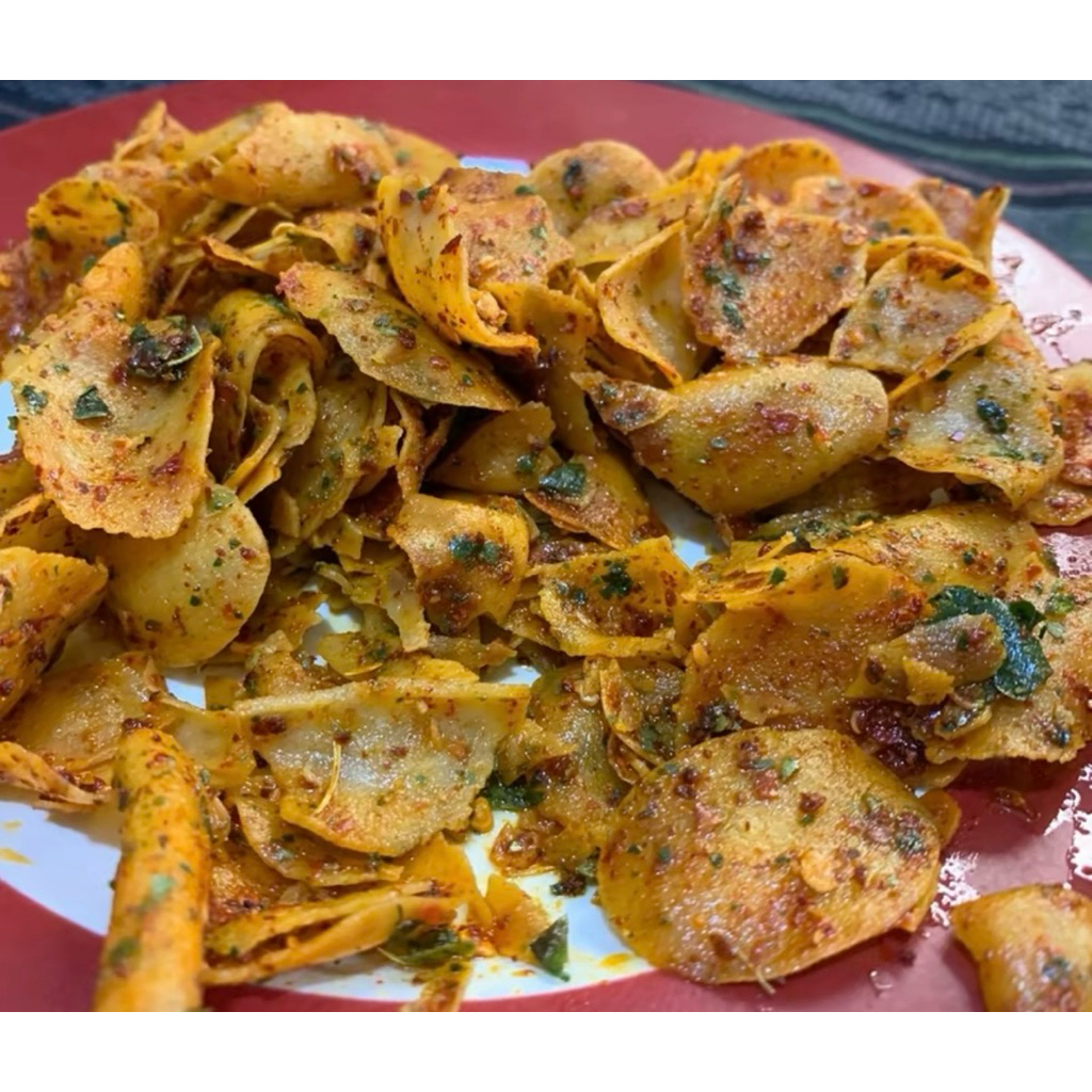 

Cemilan Moring 500gr Rasa Pedas Daun Jeruk – Snack Cimol Kering Renyah