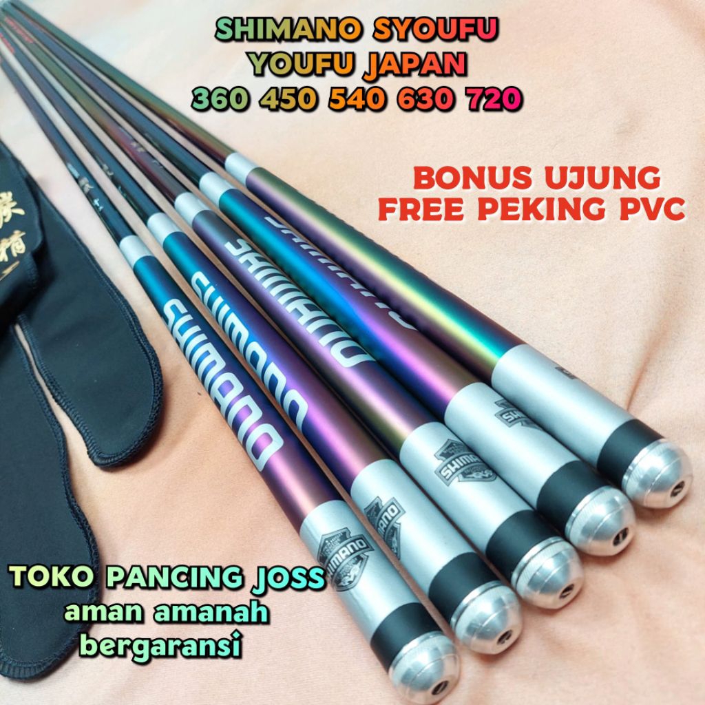 TEGEK SIMANO SYOFU GRADASI JAPAN ORIGINAL 360 450 540 630 720 BAHAN CARBON RINGAN KUAT