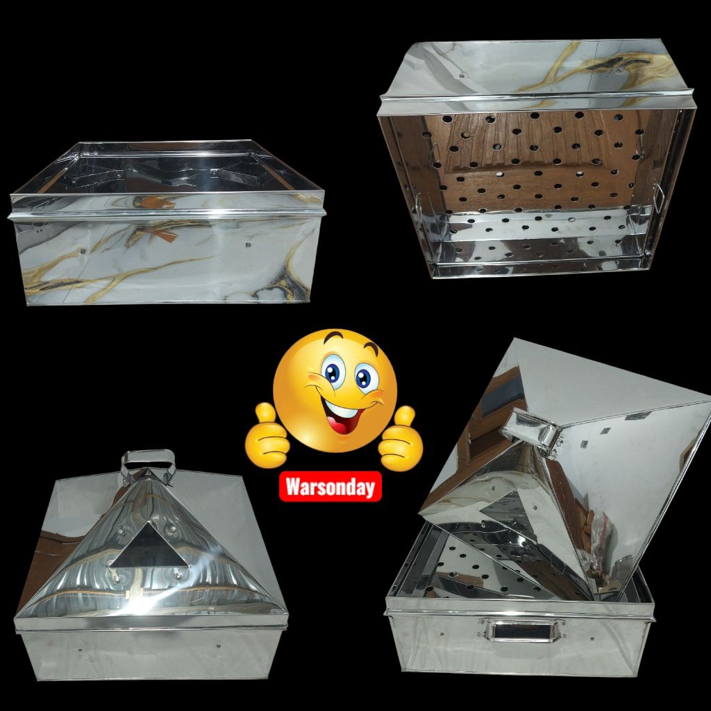 Klakat Kukusan/Klakat Dimsum Kotak 30CM, Bahan Aluminium 0.4mm tebal