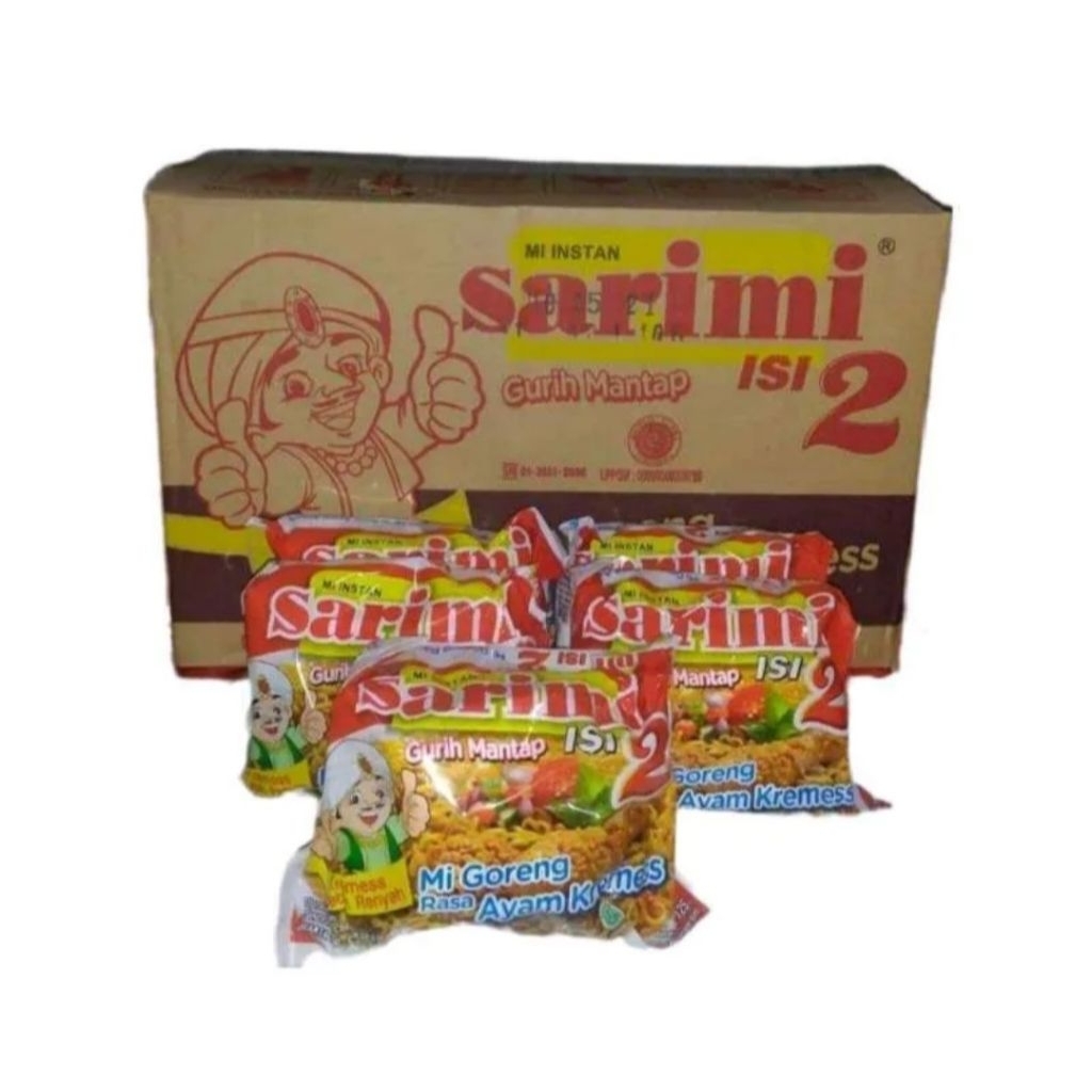 

Sarimi Isi 2 Mi Goreng Rasa Ayam Kremes 125 gram [ 1 Dus Isi 24 Pcs ]