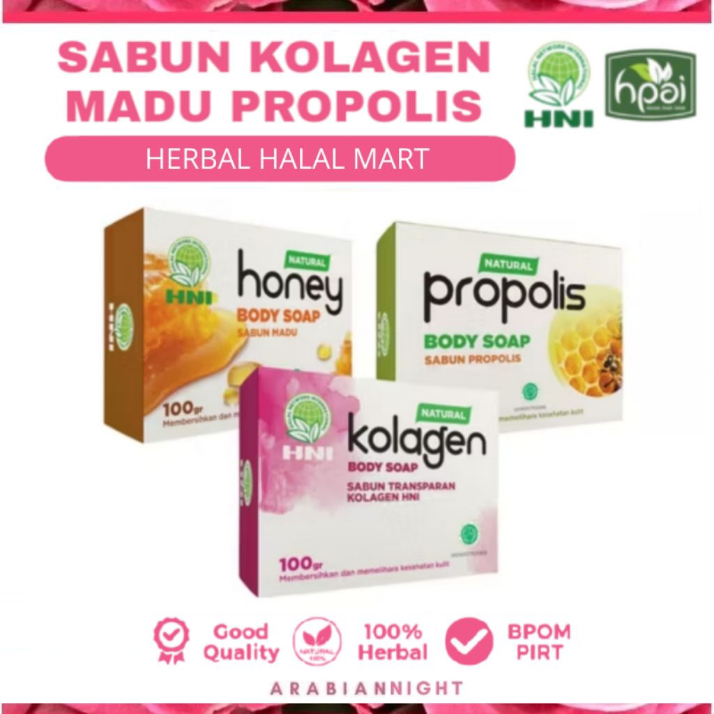 Sabun Herbal Hn Hpai Sabun Propolis Mengobati Kulit Gatal Jerawat Sabun Kolagen Mencerahkan Kulit Wa