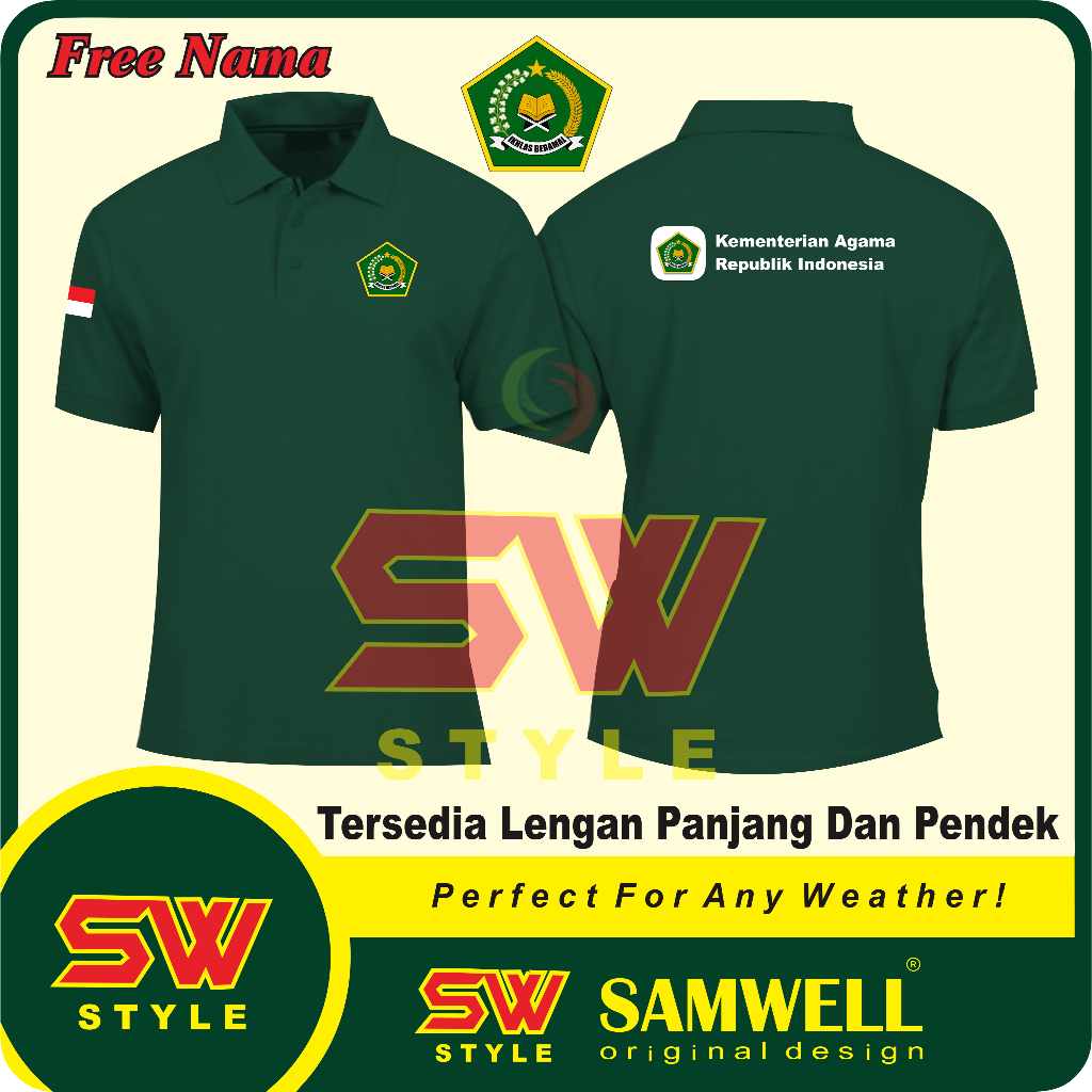 POLOSHIRT KEMENAG / KAOS KERAH KEMENTERIAN AGAMA REPUBLIK INDONESIA
