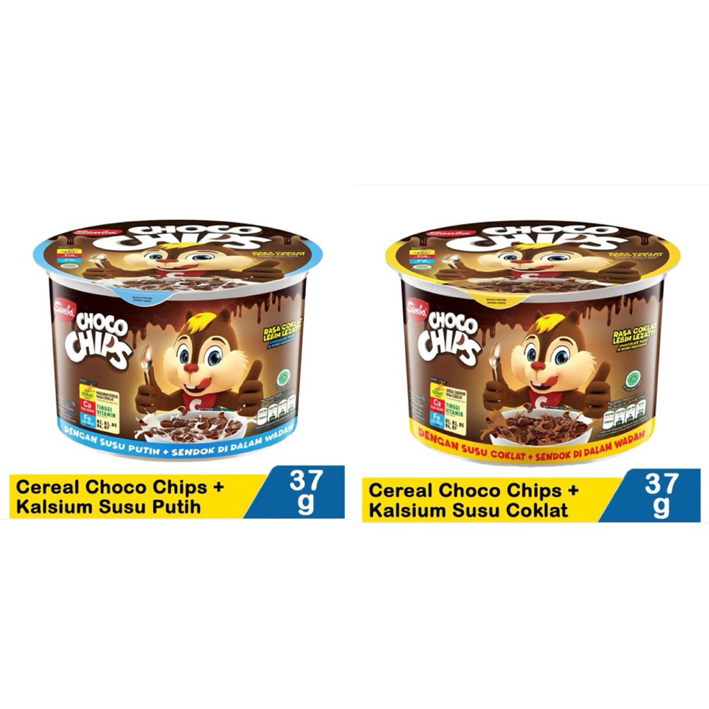 

SIMBA SEREAL CHOCO CHIPS + KALSIUM SUSU 37gr CUP / SIMBA CUP SUSU COKLAT / SIMBA CUP SUSU PUTIH