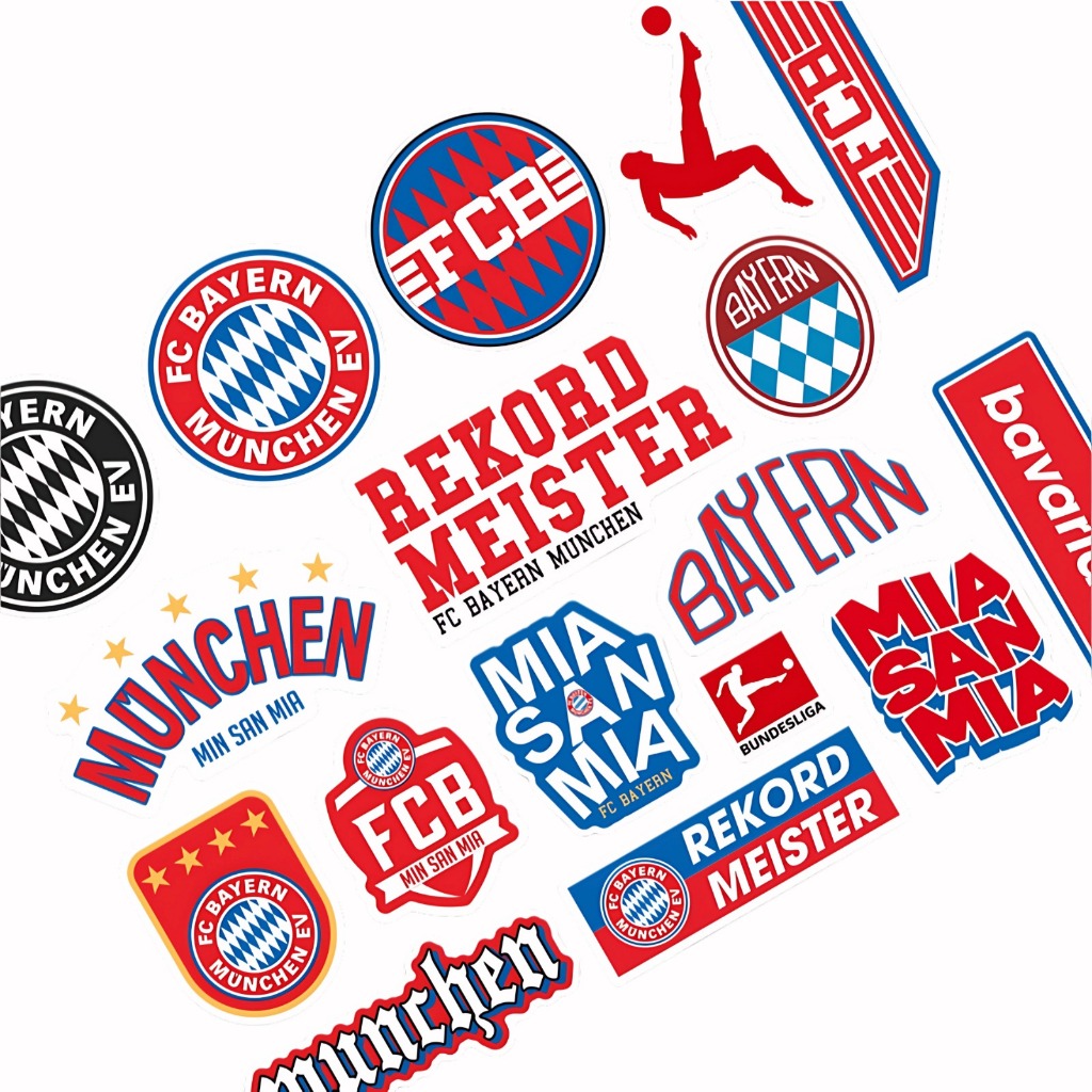 

STICKER PACK BAYERN MUNCHEN ISI 17PCS - PREMIUM STICKER - WATERPROOF - VINYL STICKER