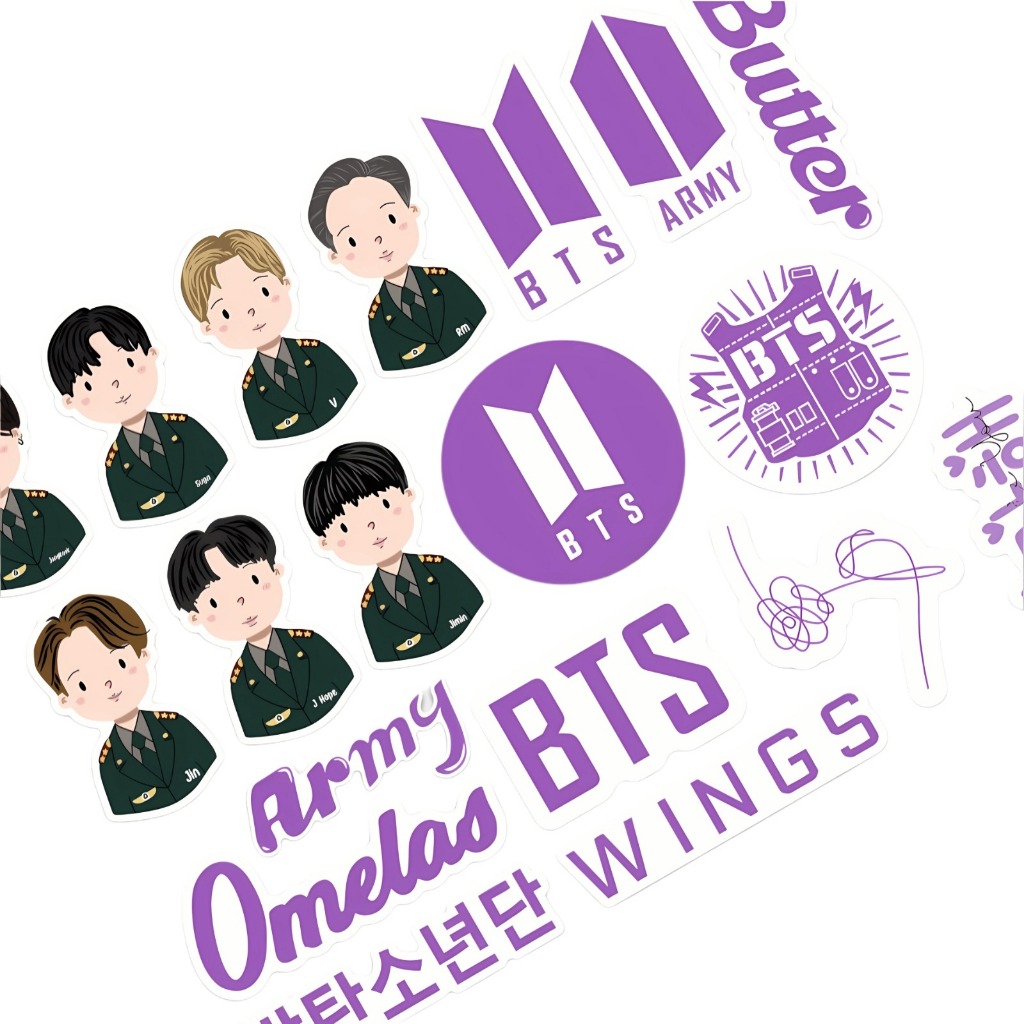 

STICKER PACK BTS ISI 19PCS - PREMIUM STICKER - WATERPROOF - VINYL STICKER