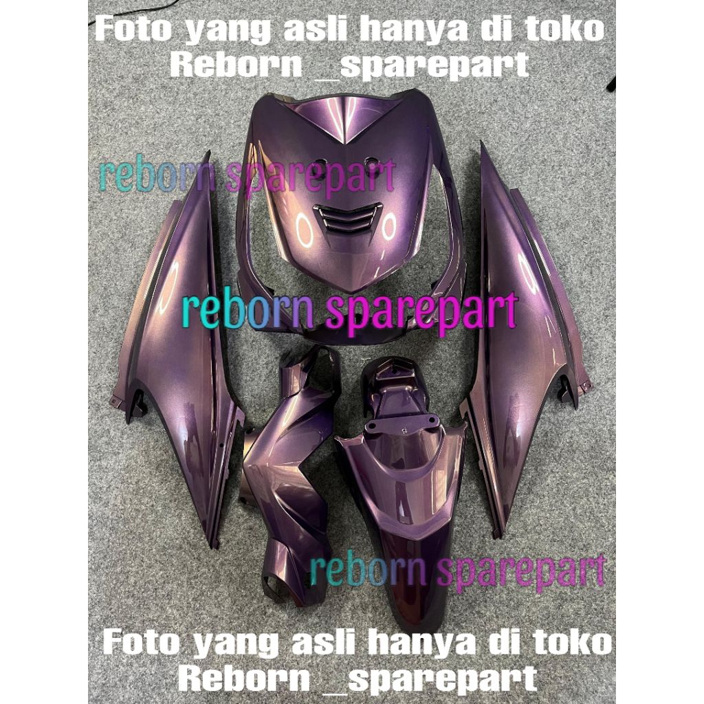 cover full body halus Honda beat karbu ungu lembayung gold - body beat karbu ungu lembayung gold