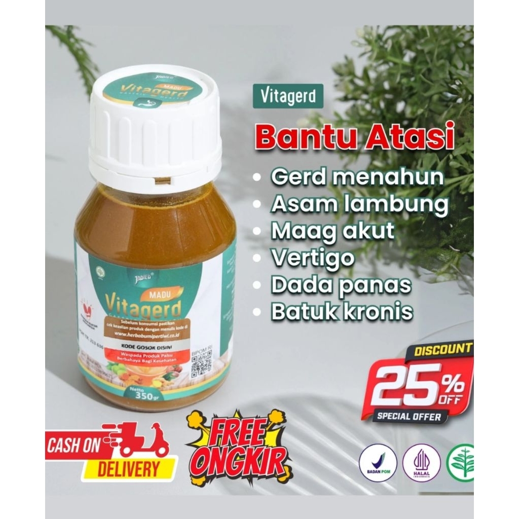 madu vitagerd herbal obat gerd dan asam lambung original asli ori