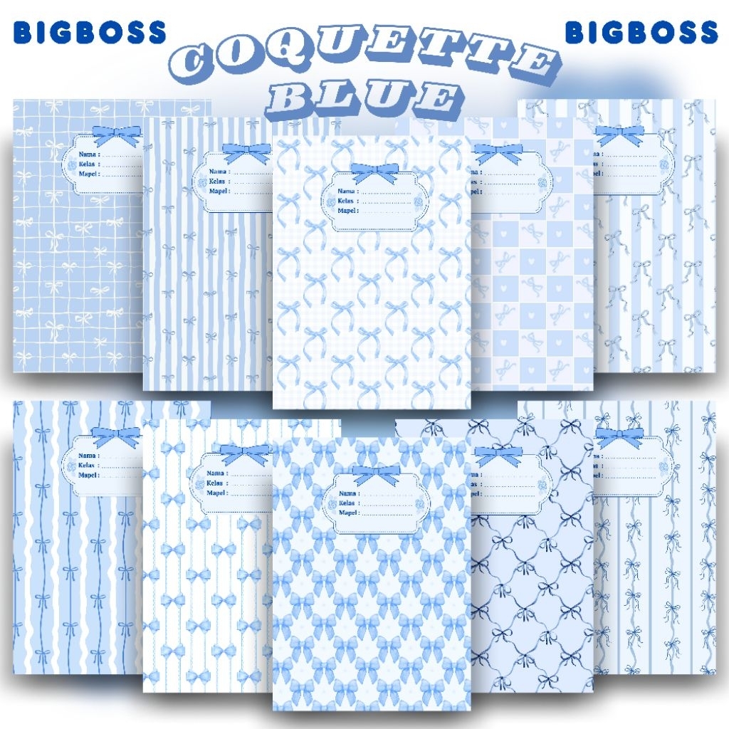

[10Lembar] SAMPUL BUKU TULIS BIGBOSS BLUE COQUETTE