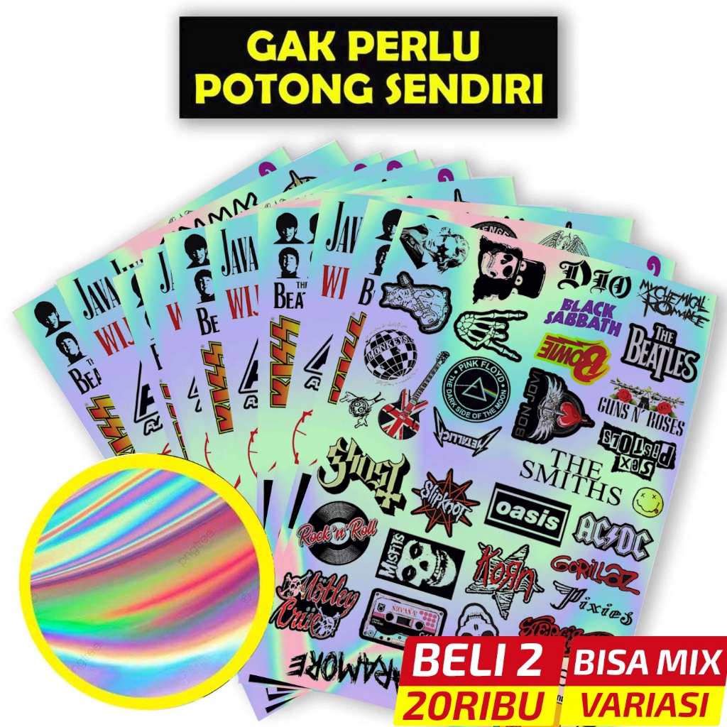 

Stiker Hologram Aesthetic, Sticker Aesthetic, Stiker Band Hologram, Sticker Band, Laptop
