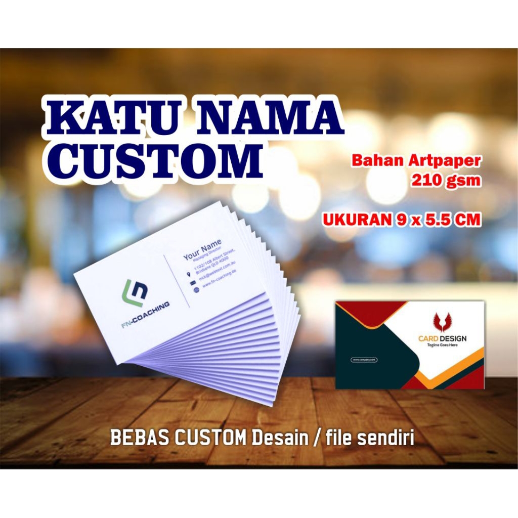 

KARTU NAMA CUSTOM - custom id card - BAHAN ARTPAPER 210gsm