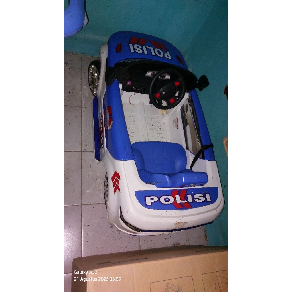 Mainan Mobil Aki Anak Police - Maenan Mobilan Polisi Patwal 12volt