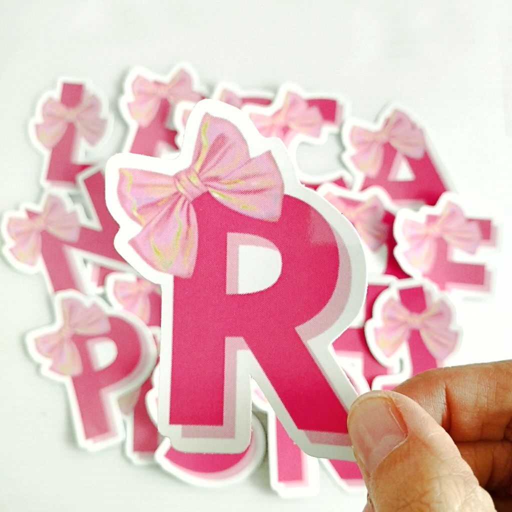 

Paperui Stiker Vinyl gloss Premium stiker tumbler / stiker hp / Huruf / Alphabet / Monogram / Abjad seri pita metalik