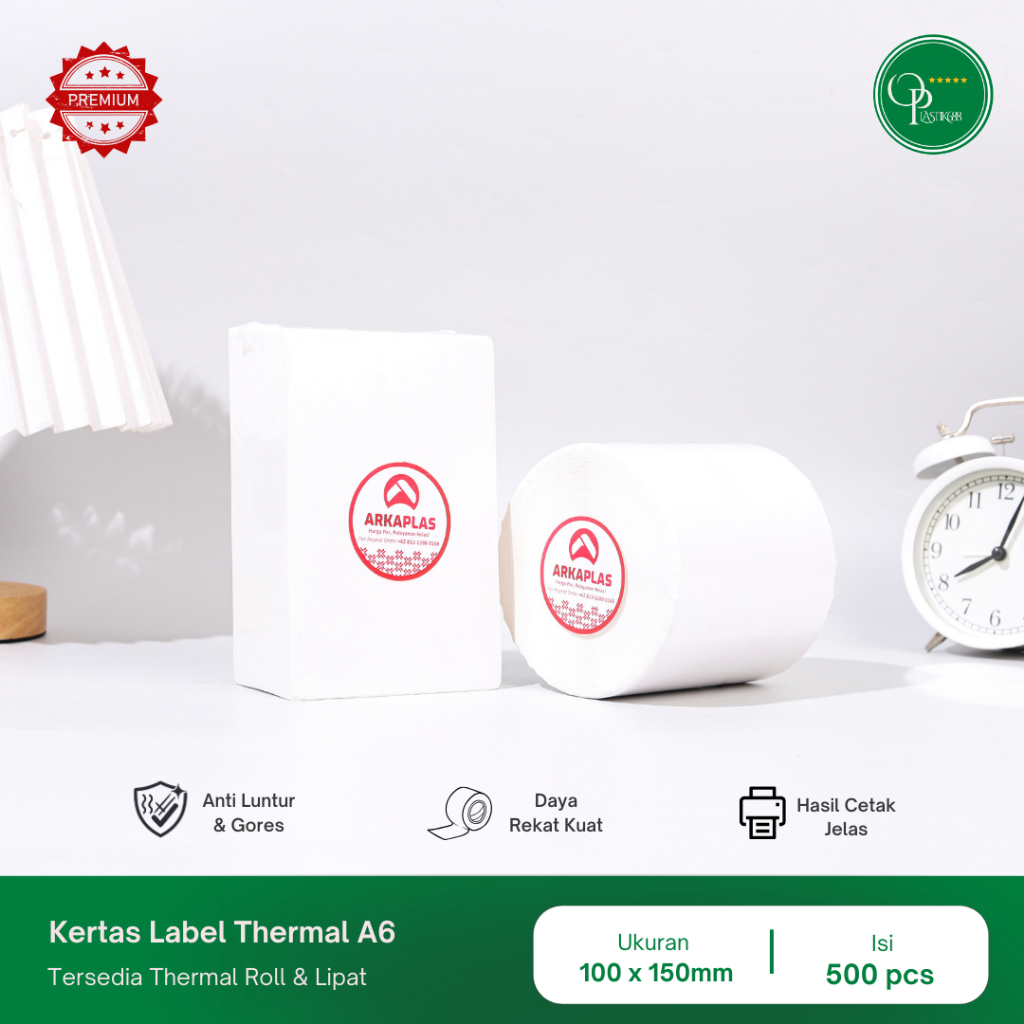 

ONANNA Kertas Label Thermal A6 100 x 150mm