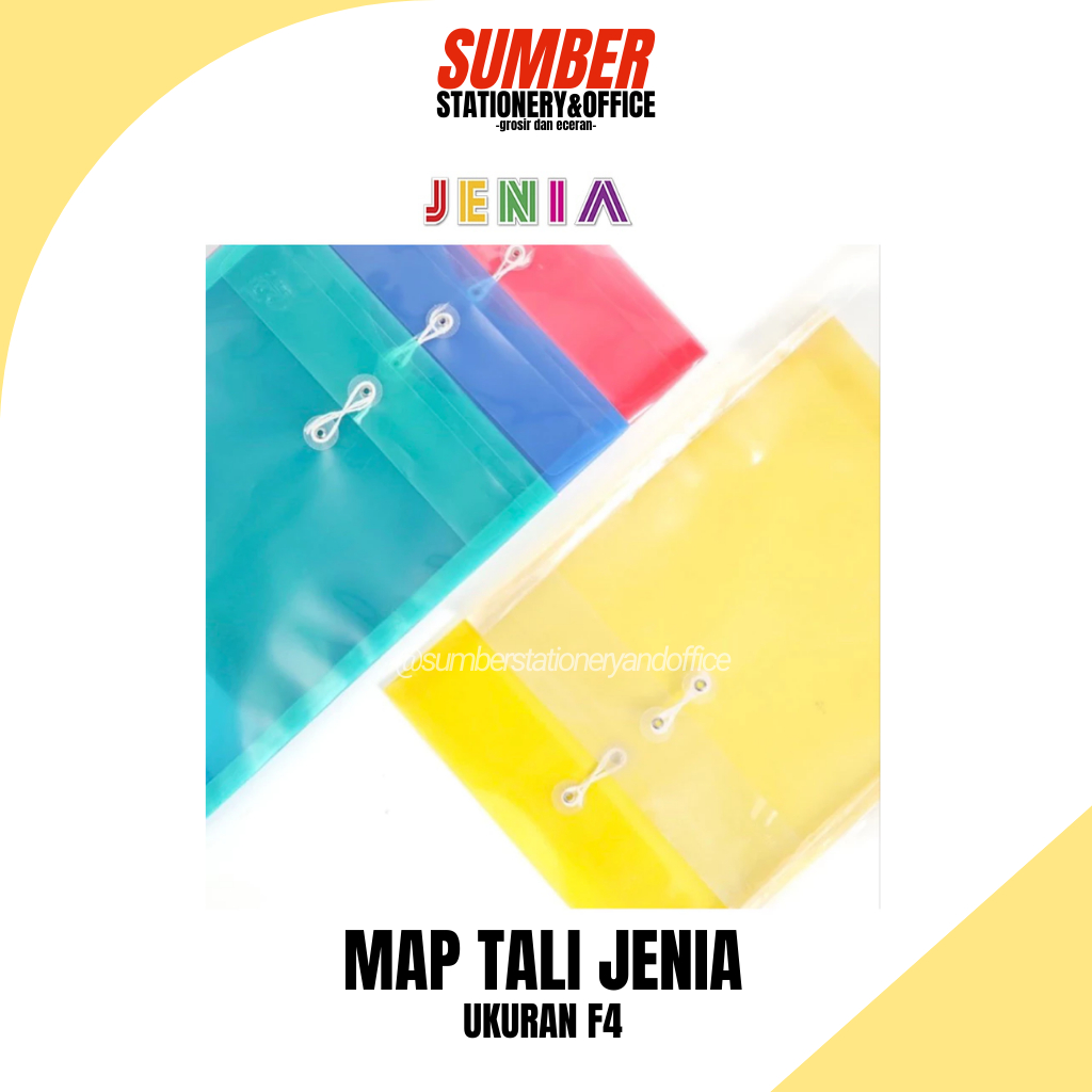 

Map Tali Jenia F4 - Map Plastik Bertali - Untuk Arsip & Dokumen [1 Pcs] (J-MT)