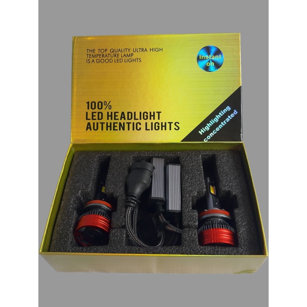 LAMPU LED HEADLAMP H4 / H11 Warna Putih Kuning 2 Warna 3 Mode