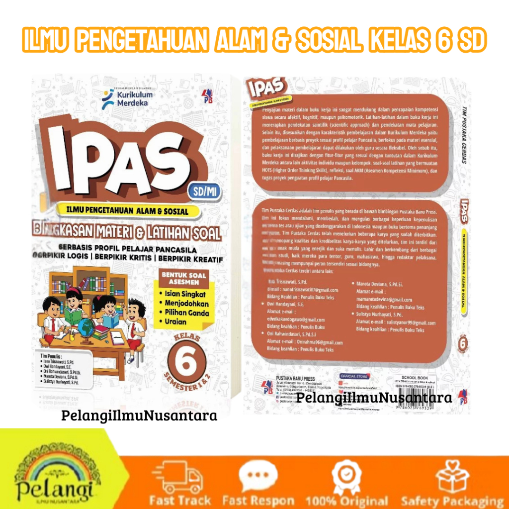 Pellangi Ilmu Nusantara - Buku IPAS Kelas 6 SD MI Berbasis Profil Pelajar Pancasila Semester 1 dan 2