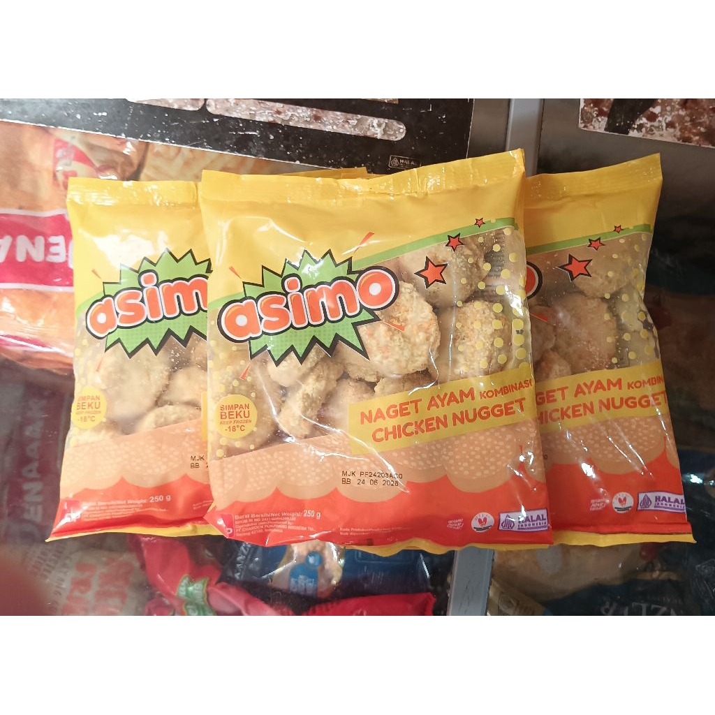 

Asimo Nugget Ayam Kombinasi chicken Nugget 500grm/250grm Zabir Frozen Food
