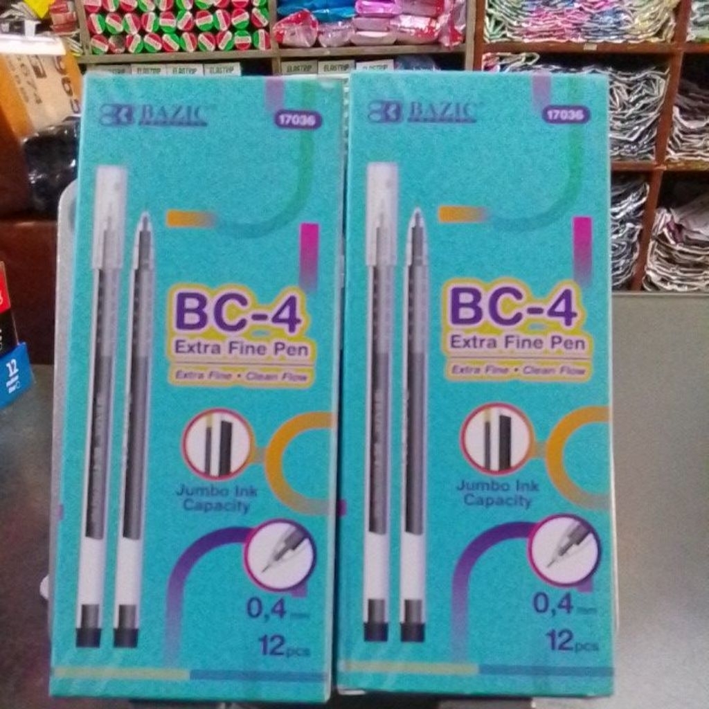 

PULPEN BAZIC BC-4 EXTRA FINE PEN/pack isi 12 pcs