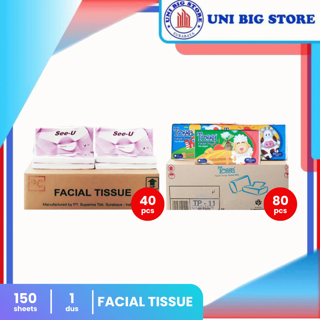 SEE-U See U SeeU Tissue Tessa Travel 150 Sheets DUS