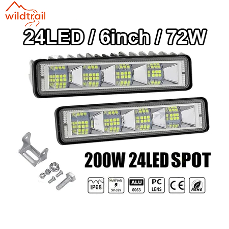 1PCS Lampu Tembak CWL CREE 24 Mata LED 12Volt Dan 24Volt Bahan Aluminium Lampu Mobil & Moto COD