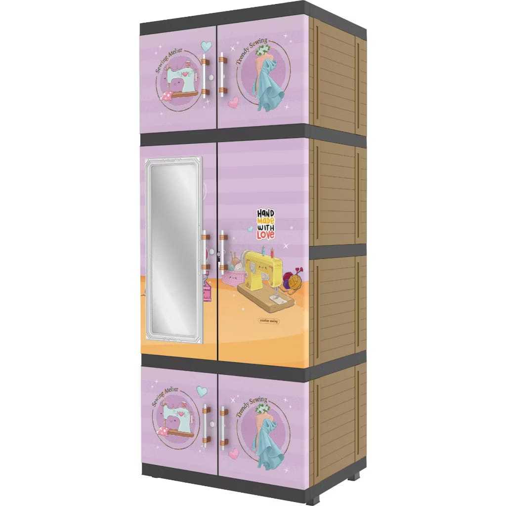 LEMARI PLASTIK NAIBA JUMBO KARAKTER (MOTIF DICAMPUR)