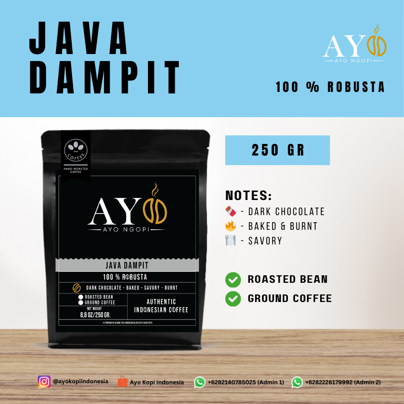 AYOKOPI Robusta Grade 1 Java Dampit 250 Gr