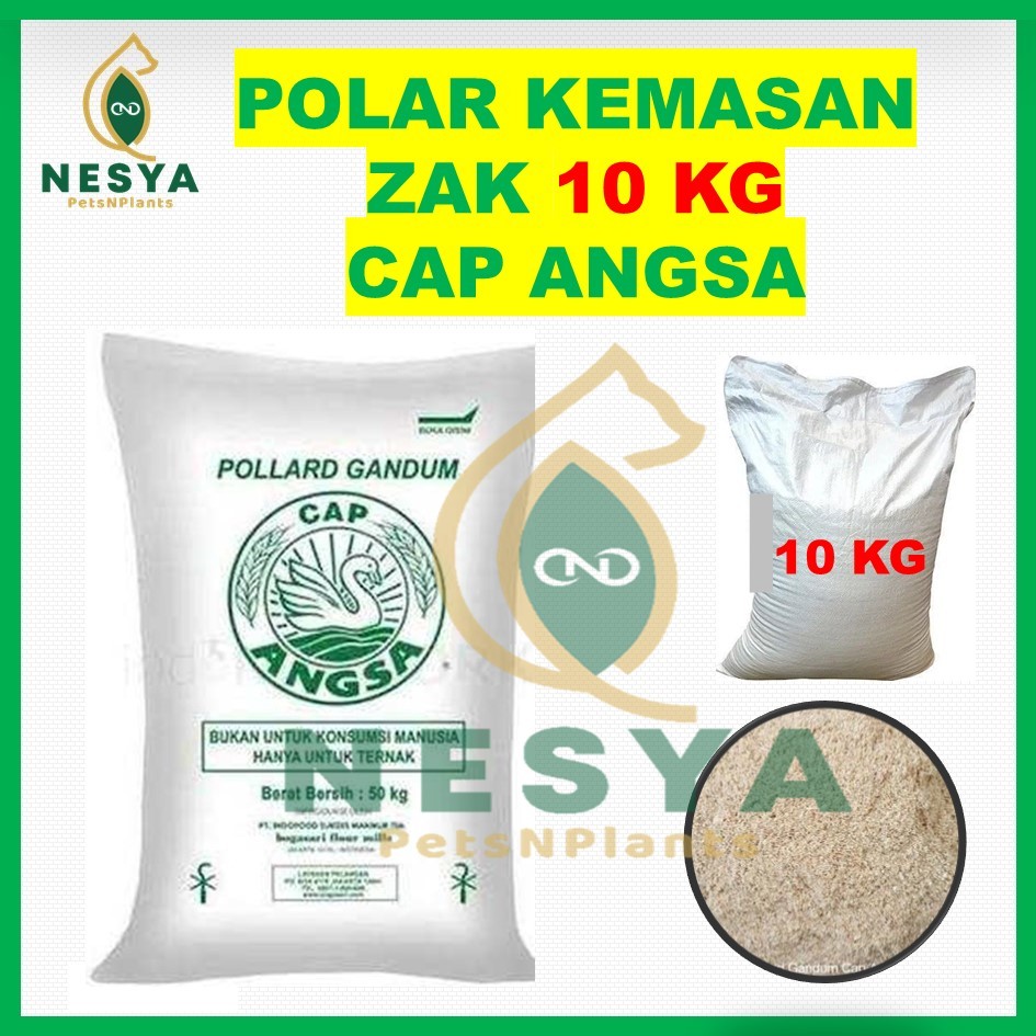 Pollard  10kg Cap Angsa Bogasari Kemasan 10 kg Polar Makanan Ternak Pakan Ternak