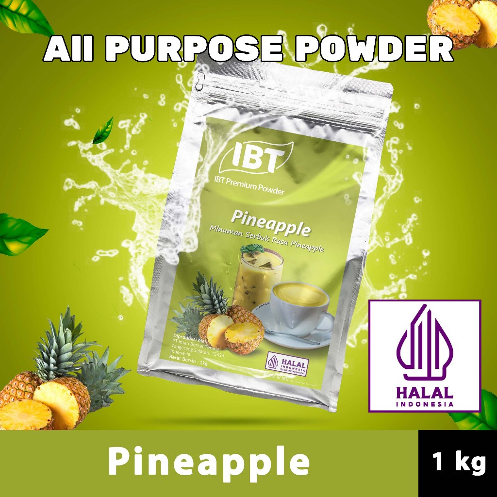 

Bahan Minuman Bubuk Rasa Pineapple. Nanas IBT Premium Powder