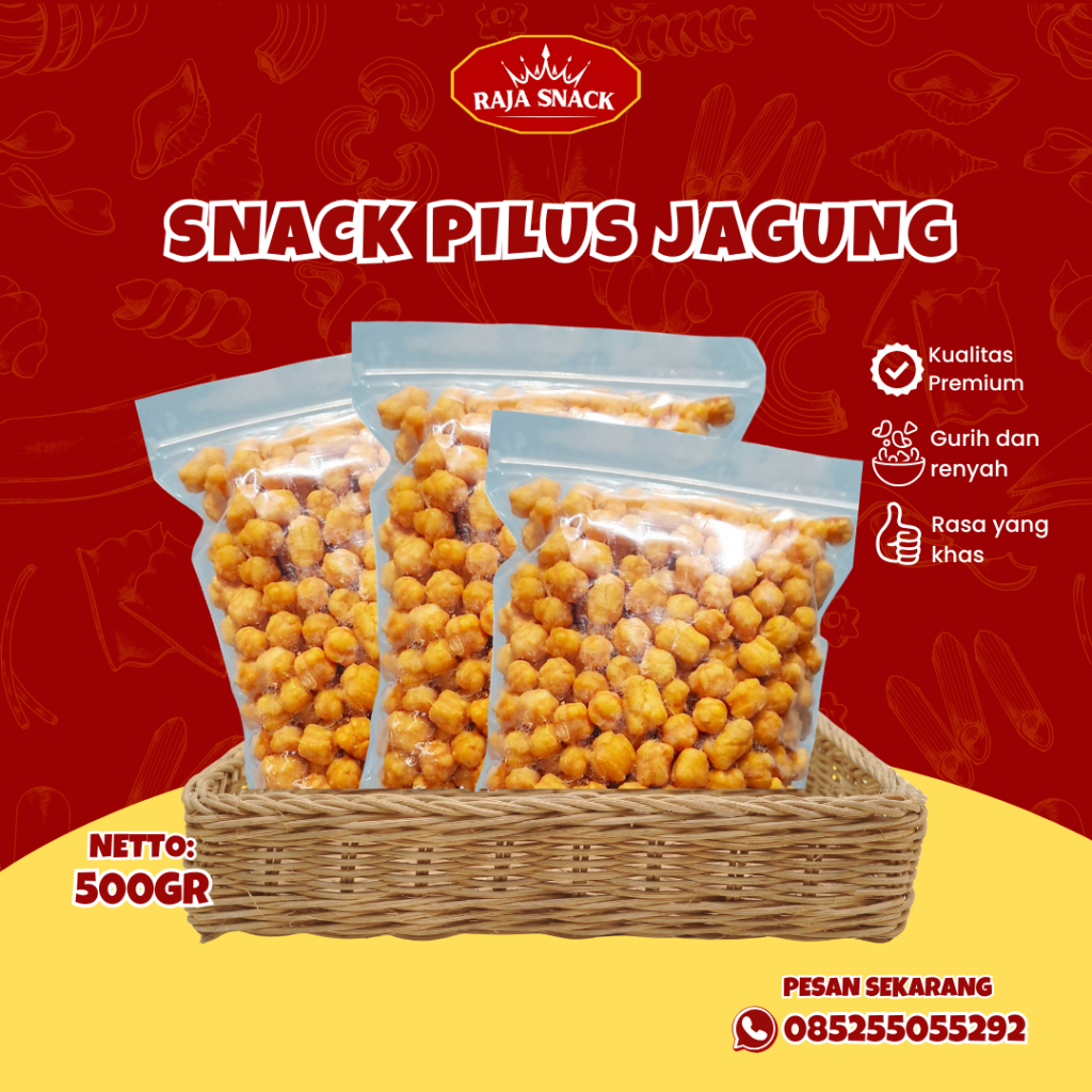 

Snack Kiloan Jagung Ausy Original Dan Balado 500 gr Cemilan Enak
