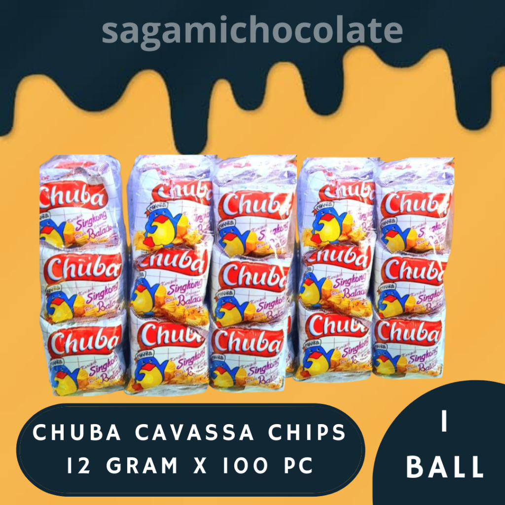 

CHUBA CAVASSA CHIPS 12 GRAM 1 BALL ISI 100 PC / KERIPIK SINGKONG JADOEL