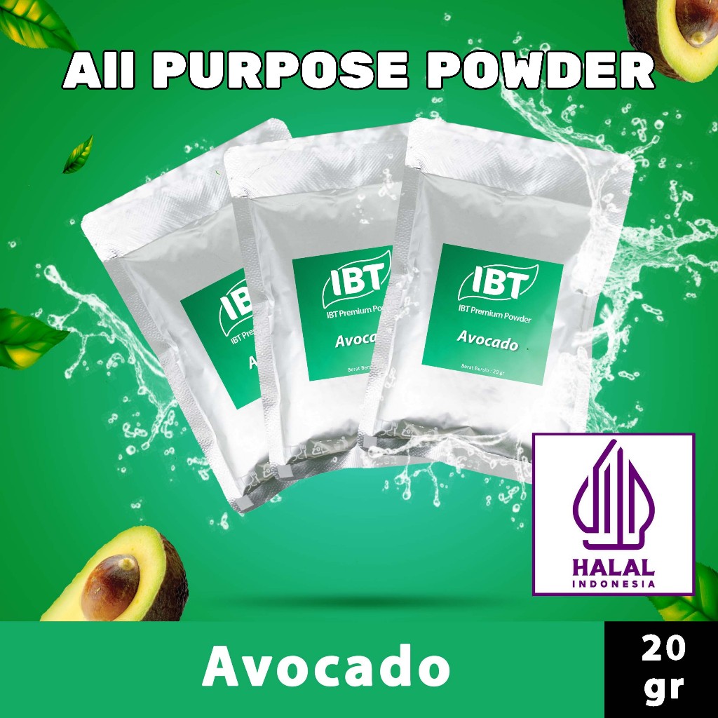 

Bahan Minuman Bubuk Avocado. Alpukat IBT Premium Powder Sachet