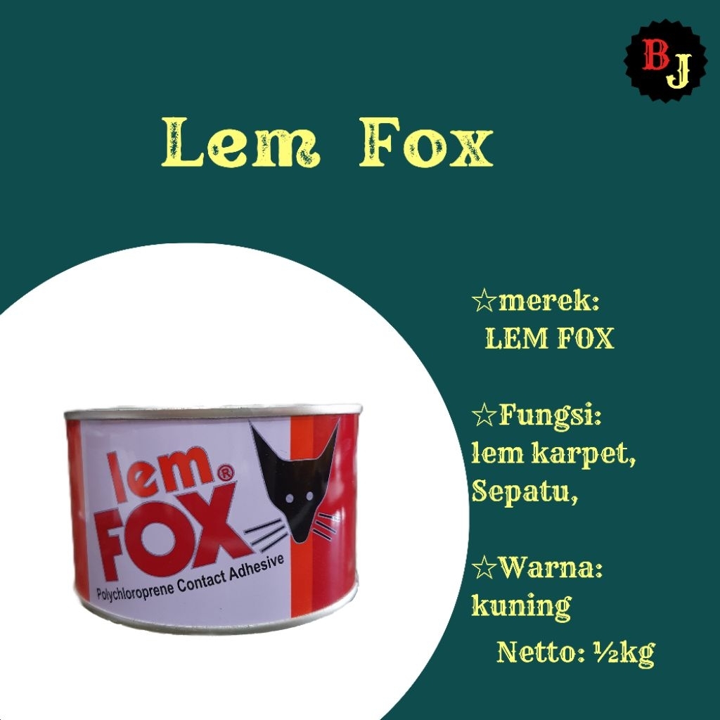 

Lem Kuning Fox 300 gr /lem serbaguna, lem sandal, lem sepatu, lem karpet, lem multifungsi