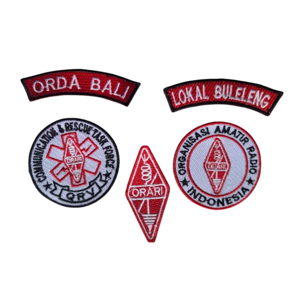 bagde orari. logo orari satu set. atribut bordir orari