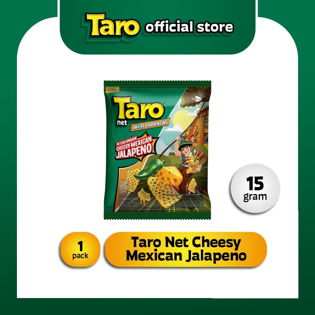 

Taro jalapeno 15gr 1 renceng isi 10pcs