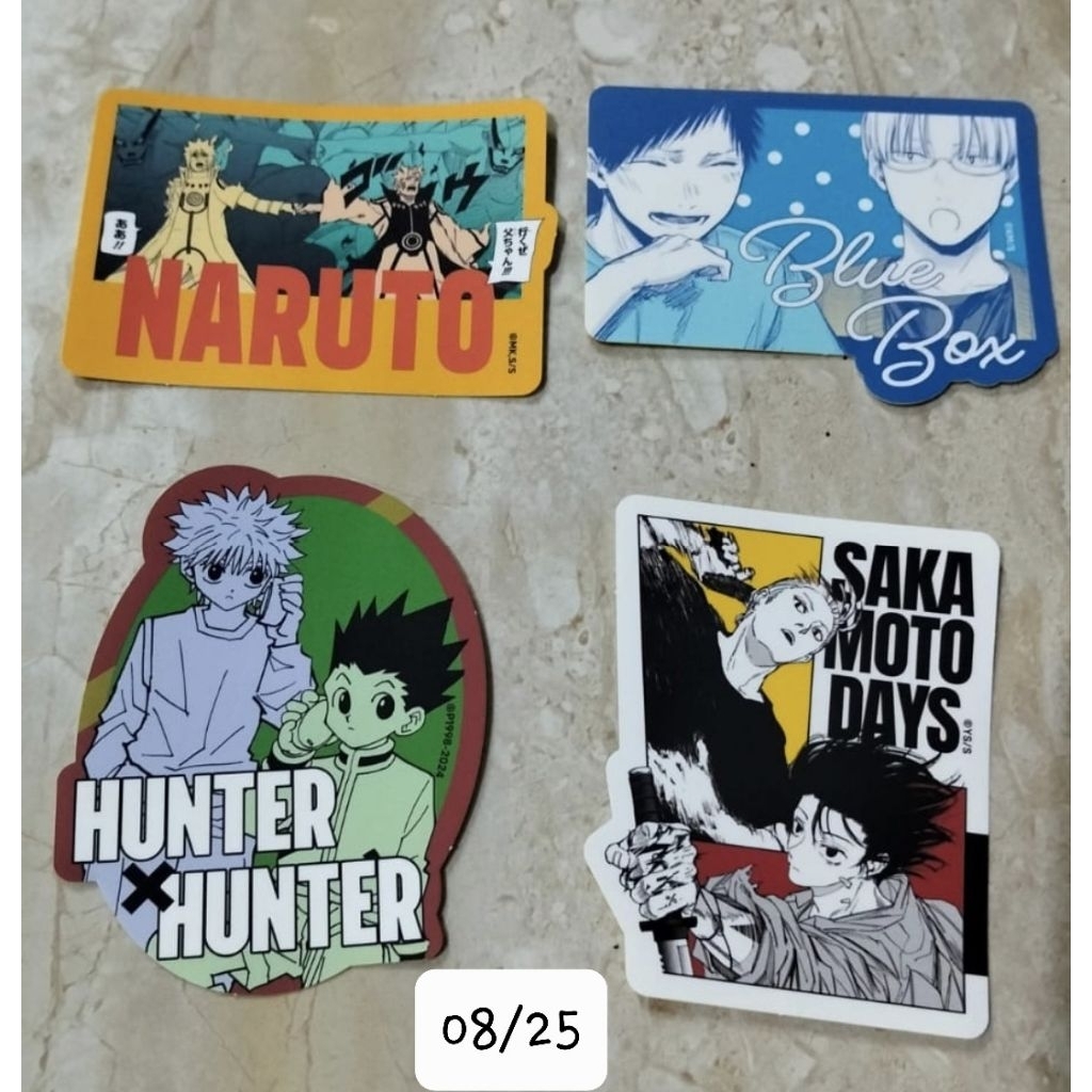 Official Merch Shounen Jump Sticker Hunter x Hunter Naruto Blue Box Sakamoto Days