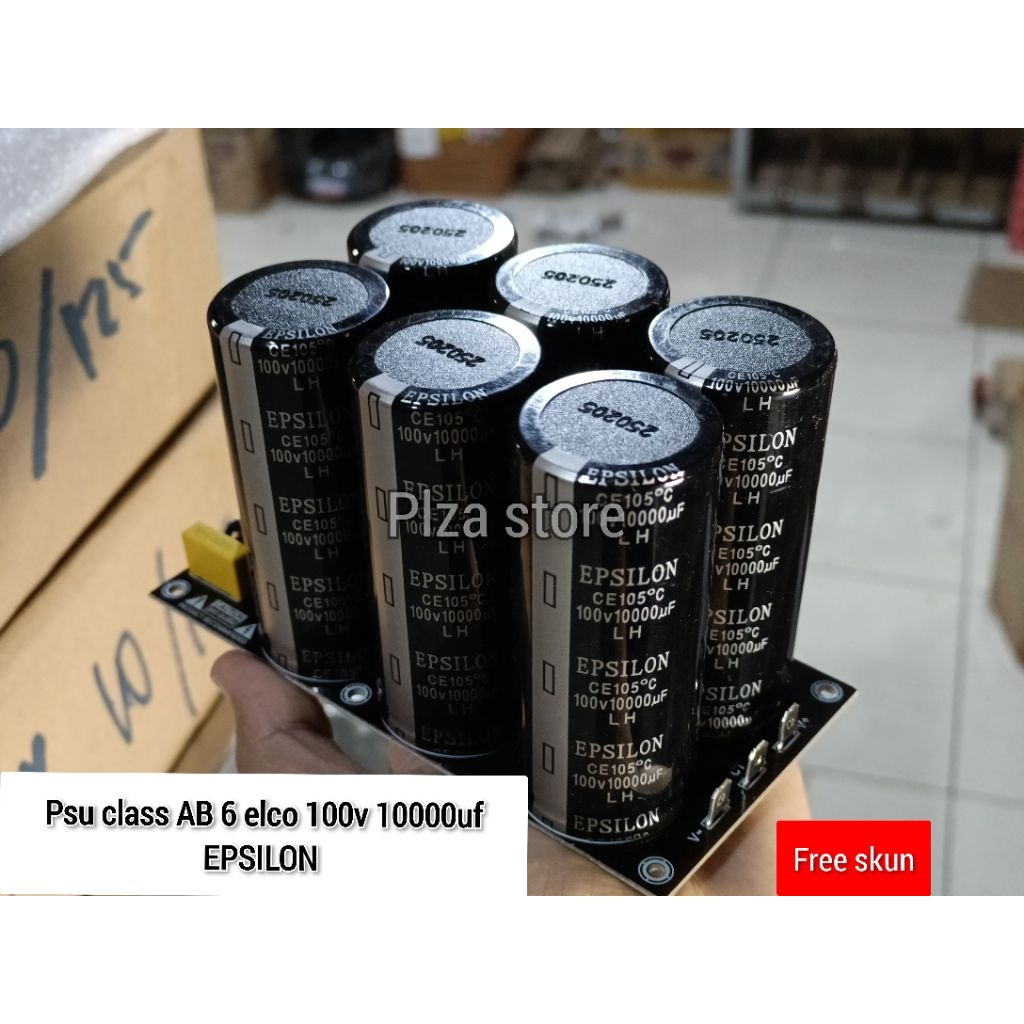 Psu 6 elco class AB 100v 10000uf Epsilon kualitas original