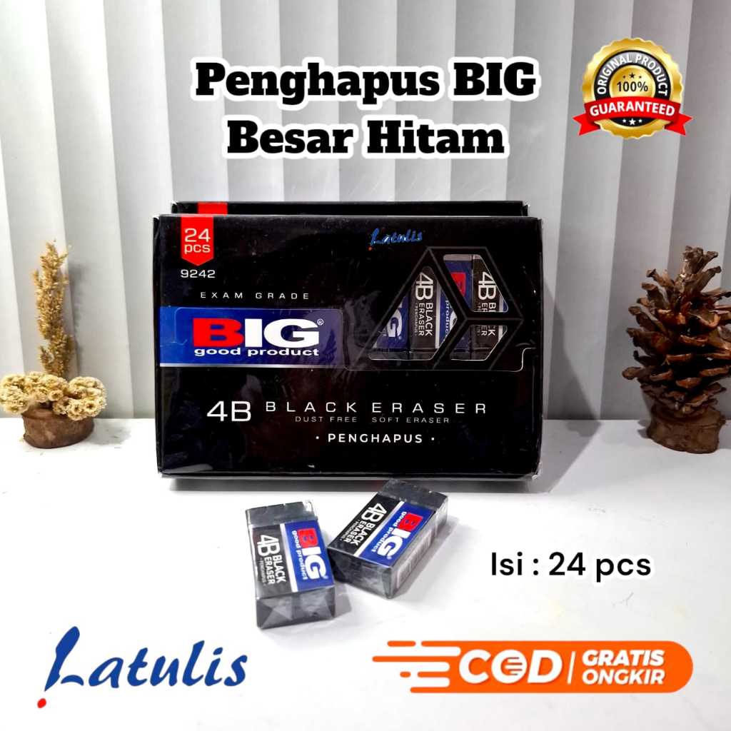 

STIP HITAM BESAR BIG / PENGHAPUS B24 9242 HITAM BIG / BLACK ERASER (R-1133)