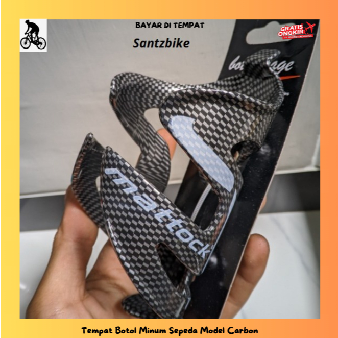 Tempat Botol Minum Sepeda Model Carbon
