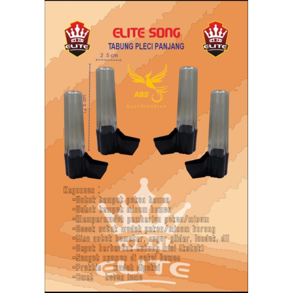 cepuk tabung pleci panjang elitesong isi 20 pc